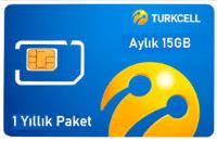 TURKCCEL M2M DATA SİM HAT 15GB AYLIK  12 AYLIK DATA HATTI 